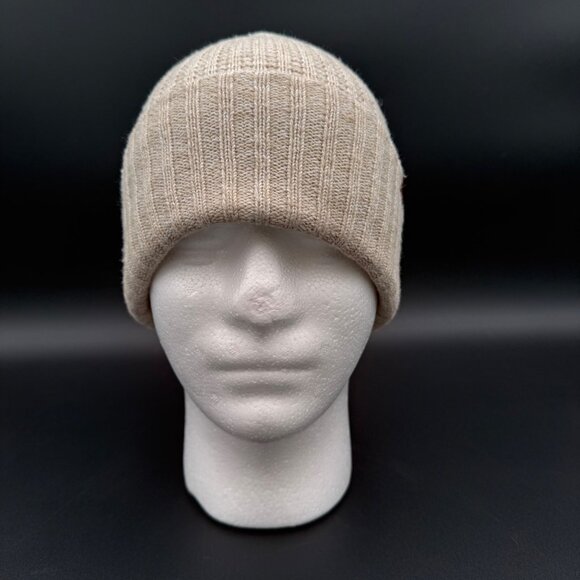 Columbia Beanie Hat Loma Vista Womens Ribbed Knit Dark Stone Cream - Picture 2 of 9